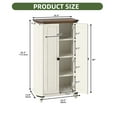 thumbnail image 5 of Uforic 45.5"H Wood Garage Cabinet with Doors & Adjustable Shelves for Living Room Bathroom, White, 5 of 8