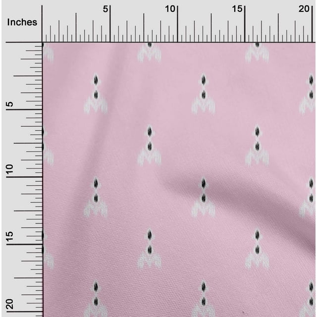 oneOone Polyester Lycra Fabric Ethnic Ikat Print Fabric BTY 56 Inch Wide