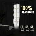 thumbnail image 4 of Chambray Blue Pinch Pleated 100% Blackout Linen Curtains for Bedroom, Room Darkening Memory Trained Light Blocking Window Curtain 84 inches Long for Living Room, Black Out Pleat Drape, 2 Panels, 4 of 10