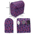 thumbnail image 5 of Geometric Lounger Chair Bag, Triangles Pattern Along Vertical Stripes Modern Abstract Design, High Capacity Storage with Handle Container, Lounger Size, Hot Pink and Blue Violet, by Ambesonne, 5 of 5
