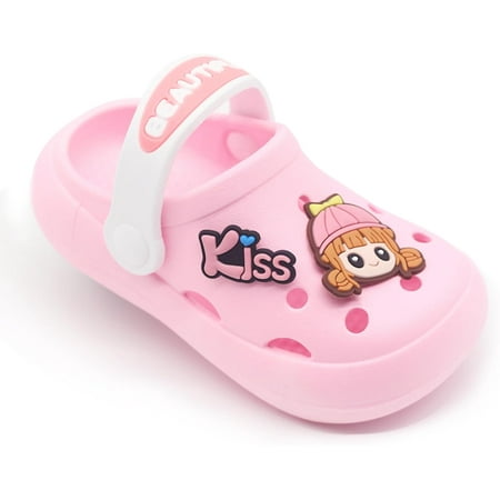 Toddler Shoes Clogs Slide Sandals for 0-8yrs Kids Unisex for Girls and Boys Garden Shoes Cartoon Slides Slip-Resistance Sandals Beach Slippers