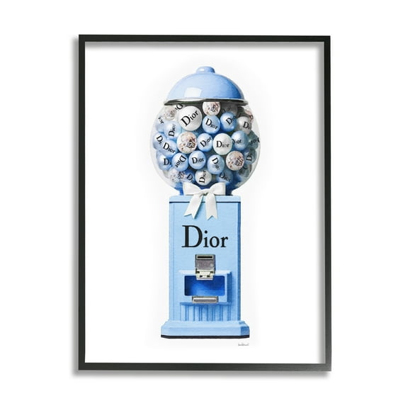 Stupell Industries Glam Candy Dispenser Beauty & Fashion Painting Black Framed Art Print Wall Art, 11 x 14