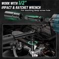 thumbnail image 2 of Deep Impact Socket Set,10Pcs 1/2 Inch Socket Sets 8-24mm and Storage Box with Driver Socket Extensions for Automotive, 2 of 5