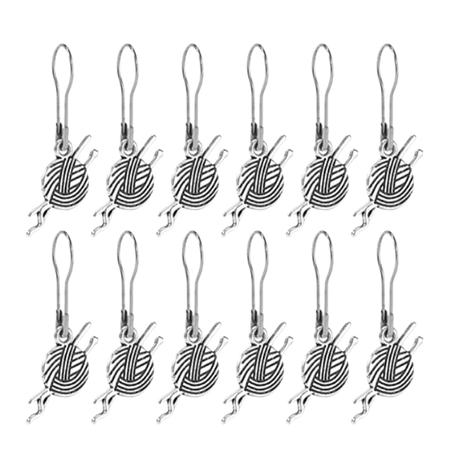 12 Pcs Marqueurs Compacts en Argent pour Crochet pour Femmes Passionnées d'Artisanat