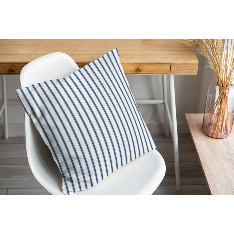 Ticking Blue Accent Pillow by Kavka Designs