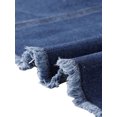thumbnail image 6 of DARING DIVA Women's Plus Size Embroidered Pearl Frayed Denim Vest 4X Blue, 6 of 6