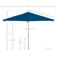 thumbnail image 4 of California Umbrella  Anodized Silver Finish Aluminum 11-foot Round Outdoor Umbrella Pacific Blue, 4 of 5