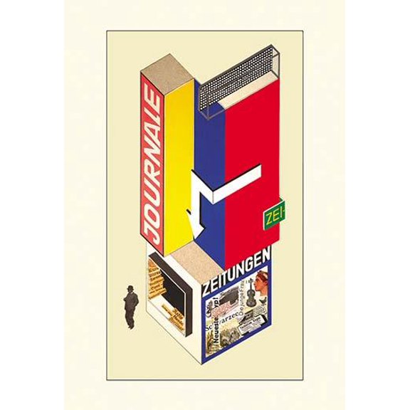Entwurf eines Kiosk (Design of a Newsstand)- Fine Art Canvas Print (20" x 30")