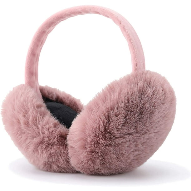 Winter Faux Fur Foldable Earmuffs Cute Fuzzy Ear Muffs for Women