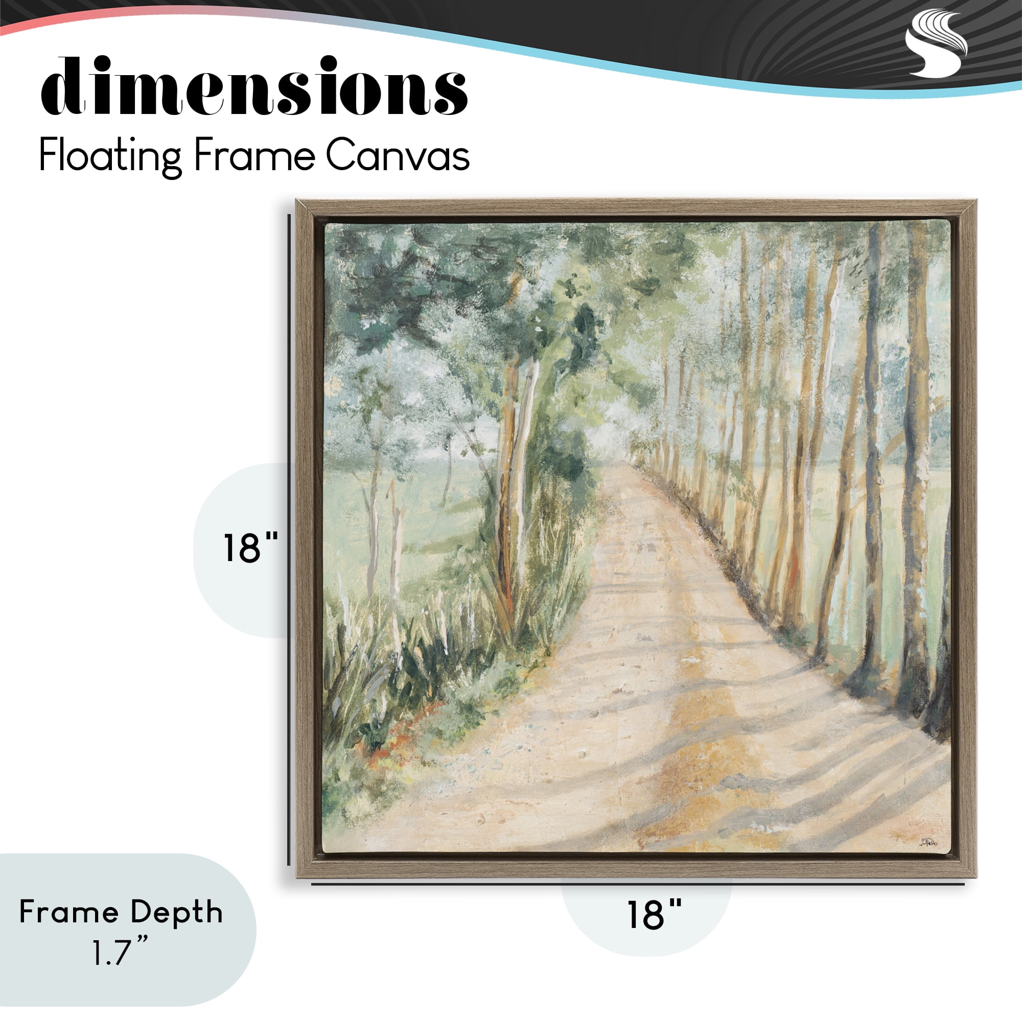 Stupell Industries Camino A Casa Pathway Brown Framed Floater Canvas Wall Art, design by Patricia Pinto