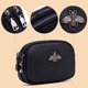 thumbnail image 5 of Cartera de cuero negra para mujerNavy-DoubleBeeZipper-Wallets-SimpleandCuteMiniWalletsforWomen, 5 of 5