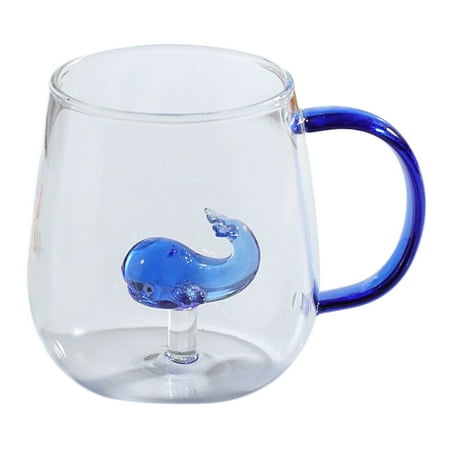 

3D Cartoon Glass Cup Home Cute Juice Cold Drink Water Cup Coffee Tea Milk Transparent Simple Glass Mug E