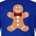 thumbnail image 4 of Inktastic Cute Gingerbread Man with Red Plaid Bowtie Long Sleeve Youth T-Shirt, 4 of 5