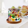 thumbnail image 3 of Copas de Vino de Cristal Pintadas a Mano, Vaso de Fondo Grueso Posavasos de Madera, Vaso de para Ron A BLESIY Copa de cóctel, 3 of 8