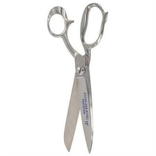 ToolTreaux Stainless Steel Heavy Duty Fabric Scissors Sewing Supplies, 10 inch, Silver