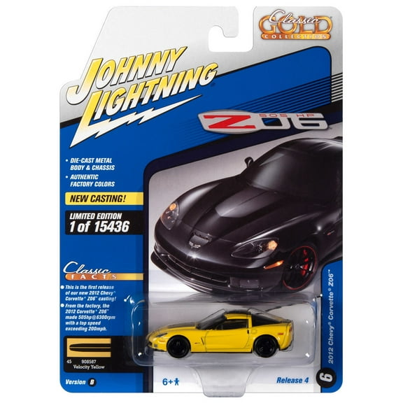 Johnny Lightning Jlcg027 Classic Gold Ver B 2012 Chevy Corvette Z06 Yellow