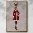 thumbnail image 2 of Christmas Christmas Fashion Bunny - Framed Gallery Wrapped Holiday Canvas - 17 x 25 - Gold Frame, 2 of 8