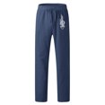 thumbnail image 4 of toraway Chaussures Décontractées pour Hommes Pants Coupe Décontractée Anti-Rides Mode Imprimée en Lin avec Poches et Lacets Pants Grande Taille Pants m, 4 of 4