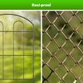 thumbnail image 5 of 28 Pack Decorative Garden Fence Outdoor 24in (H) x 30ft (L) Coated Metal RustProof Landscape Wrought Iron Wire Border Folding Patio Fences Flower Bed Fencing Animal Barrier Section Panels Decor, 5 of 7
