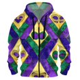 thumbnail image 5 of Resicozy Mardi Gras Full-Zip Up Hooded Casual Sweatshirts with Pockets Long Sleeve Sweatshirt Sports 2026 Hooded Jacket Multicolor L, 5 of 5