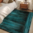 thumbnail image 4 of 3'x5' Area Rugs, Teal Board Indoor Outdoor Area Rug for Living Room Bedroom, Vintage Chic Wooden Grain Washable Bathroom Rugs Kitchen Floor Carpet Mats Home Decor Aesthetic, 4 of 8