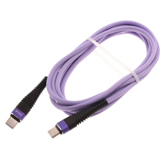 Type-C to USB-C Purple 10ft PD Cable for Moto G Stylus 5G (2022) Phone - Fast Charger Cord Extra Long Power Wire Y1B Compatible With Motorola Moto G Stylus 5G (2022)