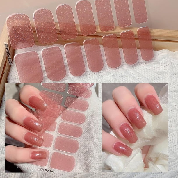 LUVCLS Pegatinas para decoración de uñas, pegatinas de cobertura completa, pegatinas de uñas coloridas en 3D