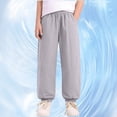 thumbnail image 4 of Edvintorg Boys Pants Size 10-12 Lightweight Soft Elastic Waisted Loose Fit Casual Cuffed Trousers with Pockets, 4 of 7