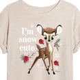 thumbnail image 3 of Disney Bambi - Christmas - I'm Snow Cute - Women's Oversized T-Shirt, 3 of 5
