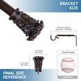 thumbnail image 4 of Urbanest Adjustable Single Curtain Rod Set Mahogany Chilton Finials – 1 - Inch Diameter, With Bronze Rod, 48–84 Inches, 4 of 6