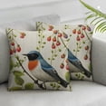 thumbnail image 3 of Acheng Bird Decorative Pillow Covers Spring Style Throw Pillow Cover Cushion Case Outdoor Flower Bird Set for Sofa Bed Couch Car Office,Set of 2 White(Two Side Print) 18x18in, 3 of 7