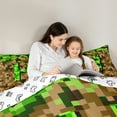 thumbnail image 5 of Manfei Kids Teens Personalized Initial Letter H 2pcs Bedding Comforter Set,Brown Green Twin Comforter Sets,Construction Game Breathable Bedding Set,Breathable Home Decor,Reversible, 5 of 8