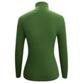 thumbnail image 4 of Arlun Turtleneck Ribbed Sweaters for Women Cute Solid Color Knitted Warm Slim Fitted Sweater Long Sleeve Stretch Casual Fall Winter Base Layer Pullover Tops Light Green L, 4 of 4