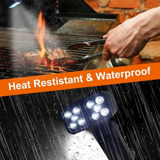 Luces de parrilla para barbacoa, lámpara LED superbrillante impermeable, luz de parrilla Flexible resistente al calor para cocinar al aire libre Jadeshay A