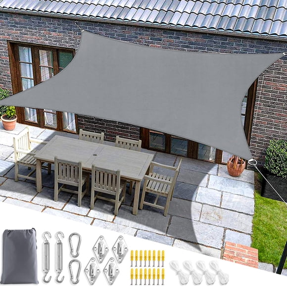 Mokani Sun Shade Sail for Garden, 10'x13' Rectangle Sunscreen Awning Canopy, Waterproof Shade Sails with Accessories, 95% UV Block Sail Shades, Sun Shades for Garden Outd