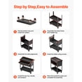 thumbnail image 6 of VEVOR 4-Tier Tool Cart with Wheels, 350 lbs Load Capacity, Rolling Work Cart with Drawer & Pegboard, Mechanic Tool Storage Organizer with Locking System for Garage, Warehouse and Repair Shop, Black, 6 of 9