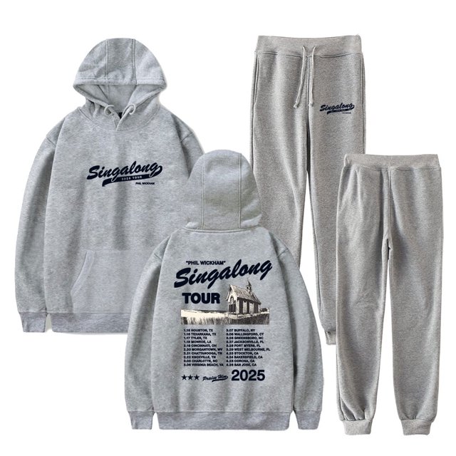 Phil Wickham Singalong Tour 2025 Merch Sudaderas con capucha Pantalones jogger Moda unisex Sudaderas urbanas