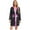 Black&Pink, variant on inlzdz Women's Satiny Wrestler Gear Fight Boxing Robe Long Sleeve Hooded Robe Loose Kimono with Belt Black&Blue 14
