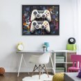 thumbnail image 3 of Stupell Industries Contemporary Joystick Journeys with Paint Splatter Black Floating Frame Canvas Art, 31 x 25, by Lazar Studio, 3 of 8