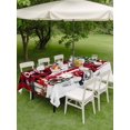 thumbnail image 3 of Outdoor Tablecloth with Umbrella Hole and Zipper, Red Plaid Truck Christmas Rectangle Table Cloth 60x84 Inch Waterproof Tablecloth, Xmas Tree Snowflake Gifts Winter Picnic Table Cover for Patio, 3 of 7