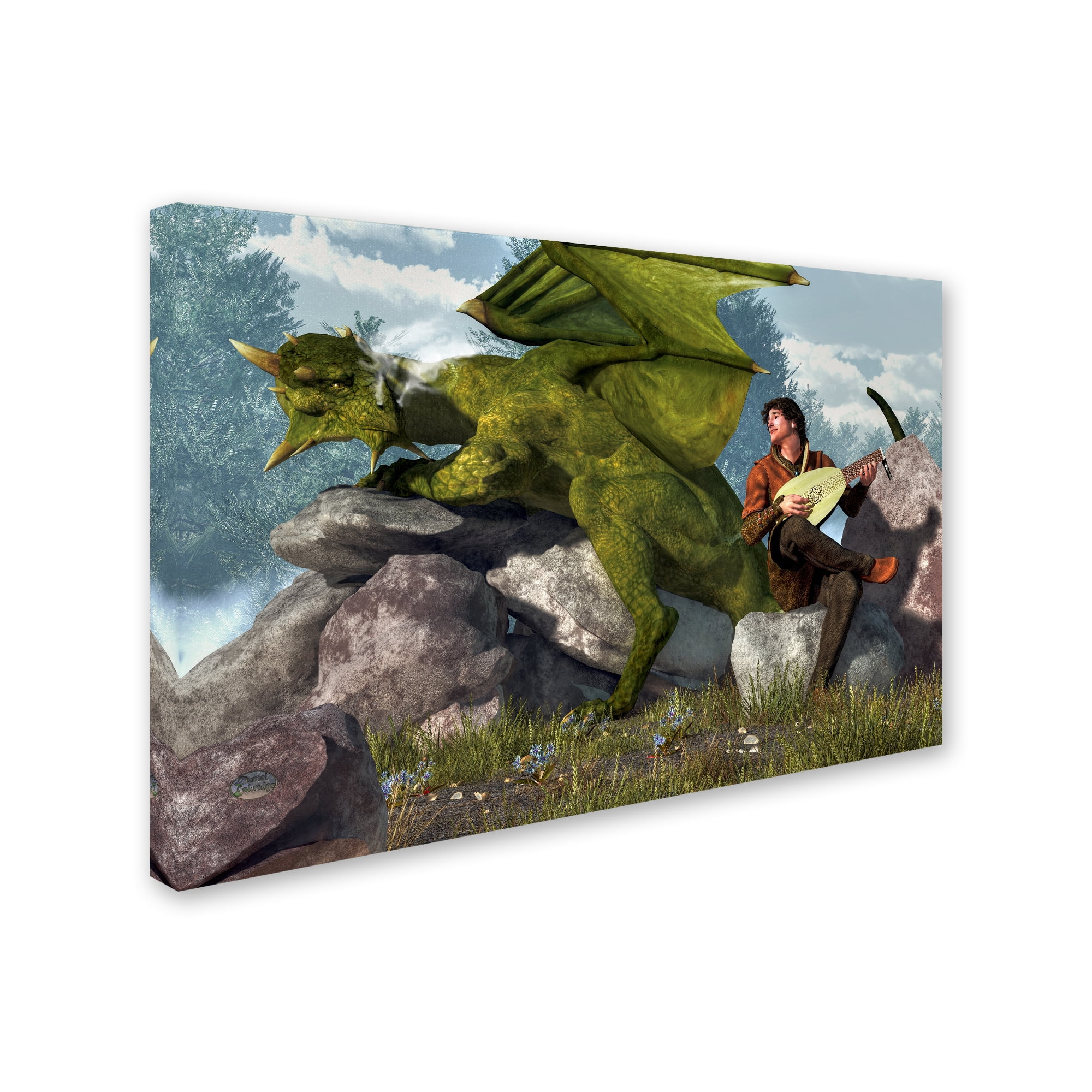 Trademark Fine Art 'Bard And Dragon' Canvas Art by Daniel Eskridge