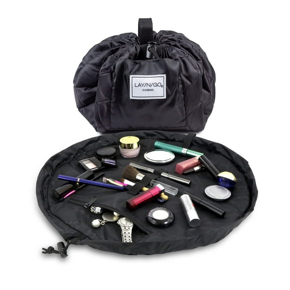 Organizador de bolsas de cosméticos y maquillaje Lay-n-Go Cosmo 20 cm, color negro