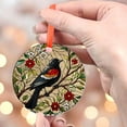 thumbnail image 4 of Red winged blackbird on branch GLASS Hanging, Bird Lover Decor, Bird Nerd, Home Decor, Bird Suncatcher Decor, Red winged blackbird Decor, Ornament 2025, Holiday 2025, Seasonal, 4 of 5