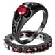 thumbnail image 4 of Anillo de dragón celta de boda de tungsteno negro a la moda con circonita verde/roja, anillo de pareja de fibra de carbono de acero inoxidable Punk para hombres, 4 of 5