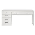 Linon Vaughan Computer Desk with File and 3 Drawers, 65" Wide