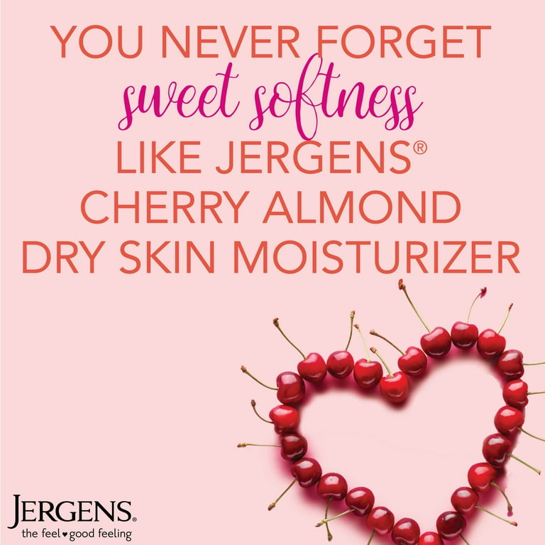 Jergens Hand & Body Lotion, Original Scent with Cherry Almond, Dry
