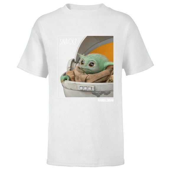 Star Wars The Mandalorian The Child Snack Time - Short Sleeve T-Shirt for Kids - Customized-White