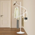 thumbnail image 6 of Spiral 360° Rotating Garment Rack - Floor-Standing Clothes Organizer, White 5.91ft, 6 of 12
