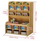thumbnail image 1 of Wooden Desktop Organizer Multi-functional Desk Pen Holder Storage Box Desktop Stationary Storage Organizer for Home Office School, 1 of 5