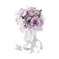 thumbnail image 4 of Boda Bouquet Bouquet Rose Flowers Centro de adornos de adornos de Browet Bouquet para la fiesta Home Día de San Valentín Violeta, 4 of 8